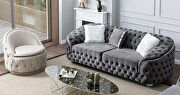 Elegant curved tufted living room sofa by Empire Furniture USA additional picture 2