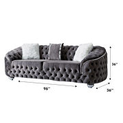 Elegant curved tufted living room sofa by Empire Furniture USA additional picture 4