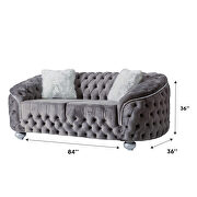 Elegant curved tufted living room loveseat by Empire Furniture USA additional picture 2