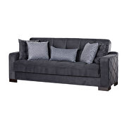 Stylish gray fabric pattern storage sofa / sofa bed additional photo 2 of 1