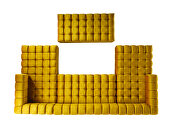 3pcs mustard velvet low-profile contemporary sectional sofa by Empire Furniture USA additional picture 11