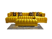 3pcs mustard velvet low-profile contemporary sectional sofa by Empire Furniture USA additional picture 5