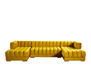 3pcs mustard velvet low-profile contemporary sectional sofa by Empire Furniture USA additional picture 7