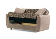 Casual chestnut chenille fabric loveseat by Empire Furniture USA additional picture 2