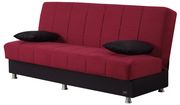 Burgundy / black fabric casual sleeper sofa by Empire Furniture USA additional picture 2