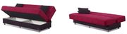 Burgundy / black fabric casual sleeper sofa by Empire Furniture USA additional picture 3