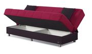 Burgundy / black fabric casual sleeper sofa by Empire Furniture USA additional picture 4