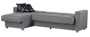 Reversible gray chenille fabric sectional w/ storage by Empire Furniture USA additional picture 3