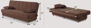 Chocolate brown microfiber sleeper sofa by Empire Furniture USA additional picture 6