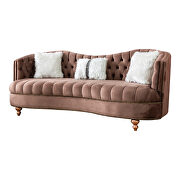 Brown traditional style velvet couch by Empire Furniture USA additional picture 2