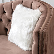 Brown traditional style velvet loveseat by Empire Furniture USA additional picture 4
