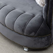 Gray traditional style velvet couch by Empire Furniture USA additional picture 2