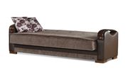 Chocolate brown / sand fabric storage sofa / bed by Empire Furniture USA additional picture 5
