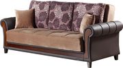 Two-toned sand microfiber / brown bycast sofa by Empire Furniture USA additional picture 2