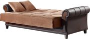 Two-toned sand microfiber / brown bycast sofa by Empire Furniture USA additional picture 4