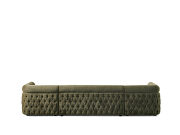 Elegant double-chaise green microfiber sectional by Empire Furniture USA additional picture 12