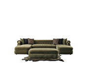 Elegant double-chaise green microfiber sectional by Empire Furniture USA additional picture 3