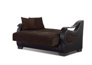 Fabric/bycast dark brown storage loveseat by Empire Furniture USA additional picture 3