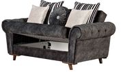 Gray fabric tufted arms loveseat w/ storage by Empire Furniture USA additional picture 2
