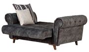 Gray fabric tufted arms loveseat w/ storage by Empire Furniture USA additional picture 3