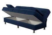 Navy chenille fabric sofa bed by Empire Furniture USA additional picture 3