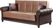 Two-toned casual sand microfiber sofa by Empire Furniture USA additional picture 3