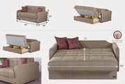 Contemporary sand chenille fabric sleeper sofa by Empire Furniture USA additional picture 6