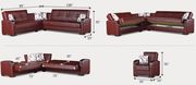 Burgundy leatherette sleeper / storage sectional by Empire Furniture USA additional picture 7