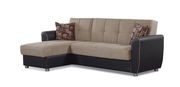 Two-toned modern sectional w/ storage and bed additional photo 2 of 7