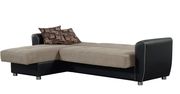 Two-toned modern sectional w/ storage and bed additional photo 4 of 7