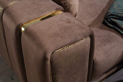 Low-profile velvet contemporary brown / gold sectional by Empire Furniture USA additional picture 5