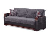Modern two toned gray/black sofa bed w/ storage additional photo 2 of 5