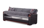 Modern two toned gray/black sofa bed w/ storage by Empire Furniture USA additional picture 4