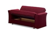 Deep burgundy chenille fabric sleeper loveseat by Empire Furniture USA additional picture 2