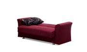 Deep burgundy chenille fabric sleeper loveseat by Empire Furniture USA additional picture 3