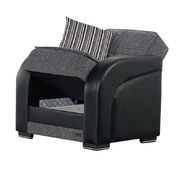 Asphalt gray casual chair w/ storage by Empire Furniture USA additional picture 2