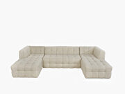 Beige cotton fabric double chaise modern sectional by Empire Furniture USA additional picture 5