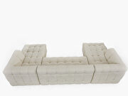 Beige cotton fabric double chaise modern sectional by Empire Furniture USA additional picture 8