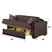 Versatile fabric sleeper converible loveseat bed by Empire Furniture USA additional picture 3