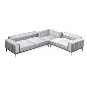 Light gray velvet contemporary sectional sofa by Empire Furniture USA additional picture 5