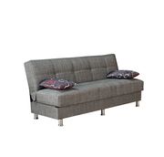 Stylish contemporary gray fabric sofa bed additional photo 2 of 5
