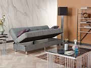 Stylish contemporary gray fabric sofa bed additional photo 3 of 5