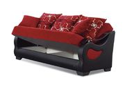 Modern deep burgundy convertible sofa w/ storage by Empire Furniture USA additional picture 4