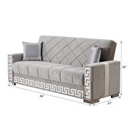 Gray microfiber sofa w/ storage and bed by Empire Furniture USA additional picture 3