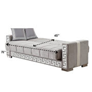 Gray microfiber sofa w/ storage and bed by Empire Furniture USA additional picture 4