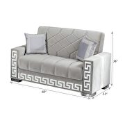 Gray microfiber loveseat w/ storage and bed by Empire Furniture USA additional picture 2