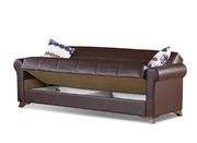 Versatile bycast chocolate sofa bed w/ storage by Empire Furniture USA additional picture 2