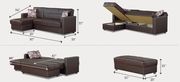 Dark brown modern sectional w/ storage and bed by Empire Furniture USA additional picture 7