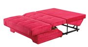 Pink chenille fabric sleeping loveseat w/ storage by Empire Furniture USA additional picture 4