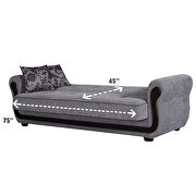 Light gray fabric sofa sleeper w/ storage additional photo 4 of 4